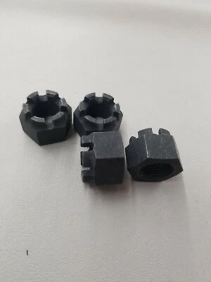 ANIXTER Textron 653662 M18 x 1.5 Steel Castle Nut Class 10 Black Oxide (4PC)