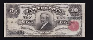 US 1891 $10 Tombstone Silver Certificate FR 299 VF (666) - Picture 1 of 2