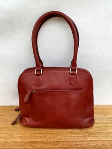 ๐น Womens Colorado Leather Handbag Shopper Tote Shoulder Bag Red With Pockets - Picture 1 of 6