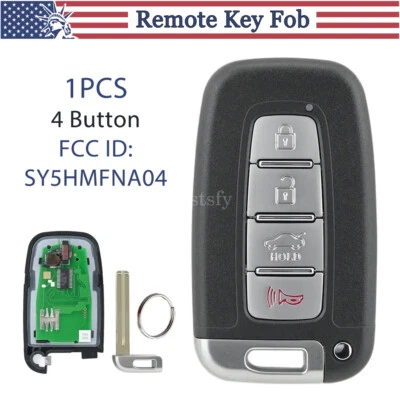 For 2011 2012 2013 2014 Hyundai Sonata Keyless Entry Smart Remote Car Key Fob 4b - Imagem 1 de 4