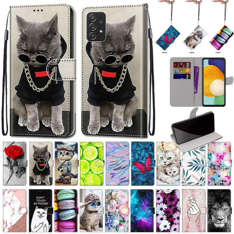 Flower Lion Cat Wallet Phone Case For Xiaomi 12T 13 11T Redmi Note 11 12 POCO - Image 1 of 4