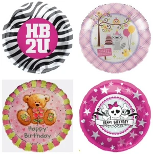 Birthday Girl 18" Pink Shopping Teen Girl Foil Mylar Happy Birthday Balloons   B - Picture 1 of 8