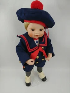 Elke Hutchens Little Jack Cracker Jack Porcelain Doll Danbury Mint  17" Tall - Picture 1 of 9