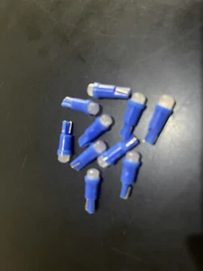 10x T5, 12V, LED long life lamp wedge Blue BULBS, A great gift idea!! - Picture 1 of 2