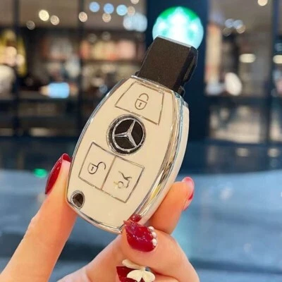 Key Fob Cover Case for Mercedes Benz A C E S G Class GLA CLA GLK Shell Protector - Image 1 of 4