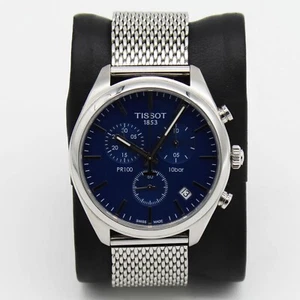 Herren Tissot PR 100 Chronograph blaues Zifferblatt gebraucht T101.417.11.041.00 - Bild 1 von 6