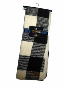 Pendleton Black Plaid Sherpa to Fleece reversible Blanket throw 50 x 70 nwt - Picture 1 of 4