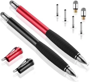 (2 in 1) Precision Dual Tip Stylus for iPad iOS Android - Red - Picture 1 of 1