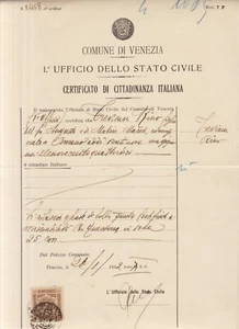 VENICE - MUNICIPAL STAMP MARK ON DOCUMENT 1932 - Picture 1 of 1