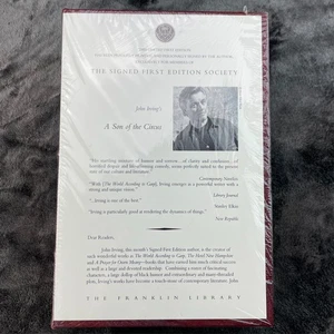 A Son of the Circus John Irving SIGNED First Edition Society Franklin Library - Imagen 1 de 7