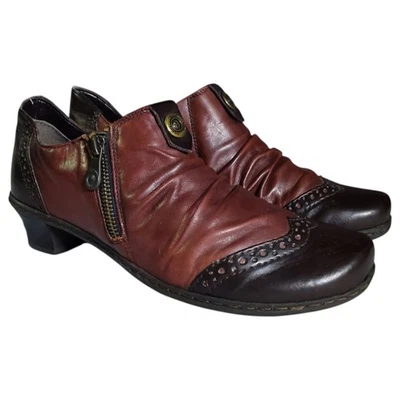 Zapatos Rieker Antiestrés Cuero Suave Estilo Brogue Mujer Talla US 8 EU 39 Boho Foto 1 de 4