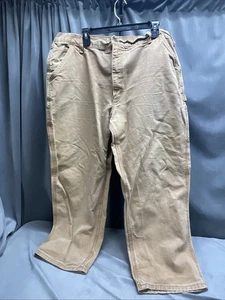 Carhartt (Herren Größe 42x30) Distressed, B01 Braun Canvas Arbeitshose Flecken USA - Bild 1 von 24