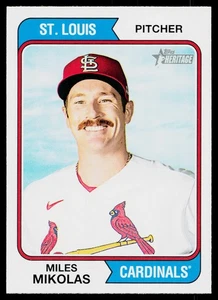 2023 Topps Heritage - Miles Mikolas #393 - St. Louis Cardinals - Foto 1 di 2