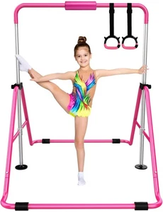 Tepemccu Expandable Gymnastics Bars Adjustable Height Training Bar for Kids - Picture 1 of 8