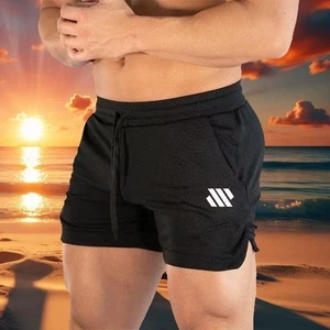 Herren Sport Training Laufen Bodybuilding Workout Fitness Shorts Gym Hose Arbeit - Bild 1 von 43