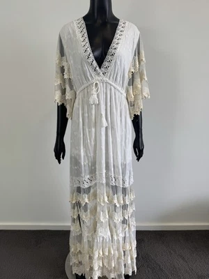 Jaase Lace Detail Maxi Dress Size Small - image 1 of 4