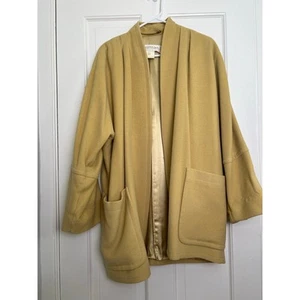 Giacca cappotto vintage Escada angora misto lana cashmere giallo donna S EU 36 - Foto 1 di 11
