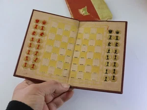 Soviet Pocket Chess Riga, Made in USSR Latvian Traveling Slotted Chess Set Book - Picture 1 of 14