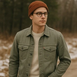 Levi’s XXL Shacket Shirt Jacket Sherpa Lined Army Green Distressed Gorpcore - Picture 1 of 13