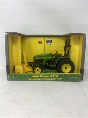 ERTL 15198 JOHN DEERE 4310 TRACTOR W/ MOWER DECK & SNOW THROWER 1:16 SCALE N.I.B - Image 1 of 4