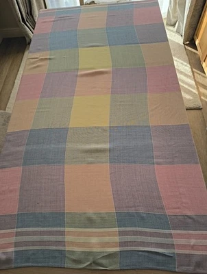 Vintage Tablecloth - Multi Pastel Coloured  Squares -  1950's '60's - Image 1 of 4