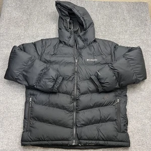 Columbia Jacket Mens XL Black Omni-Heat Hooded Puffer Coat Winter Insulated - Picture 1 of 11