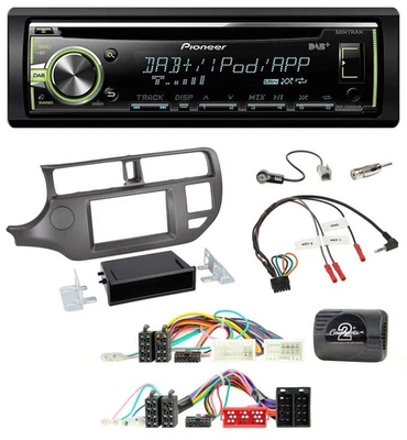 Pioneer DAB USB MP3 Lenkrad CD Autoradio für Kia Rio UB 2011-2015 anthrazit - Bild 1 von 4