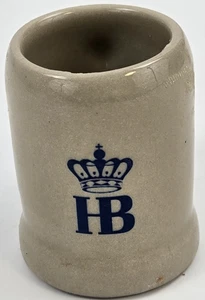 Vintage Hofbrau Germany Miniature Stoneware Beer Mug Shot Glass 2" - Picture 1 of 5