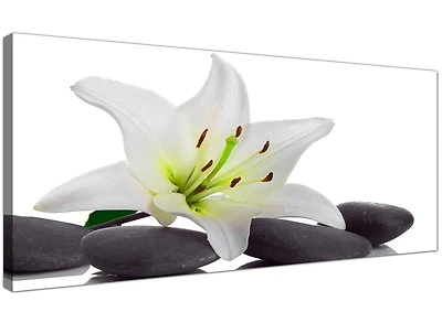 Black White Cheap Canvas Art of Floral Lily Flowers 1024 - Image 1 of 4