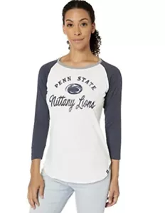 '47 College Penn State Nittany Lions Spirit Script Splitter Raglan Tee White SM - Imagen 1 de 4