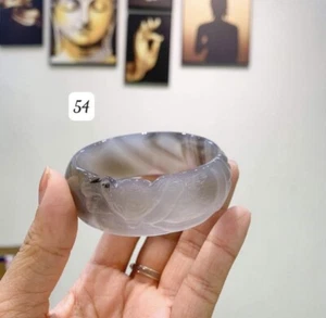 Agate Chalcedony Gemstone Bangle, Agate Bangle, Wrist 54mm - Picture 1 of 5