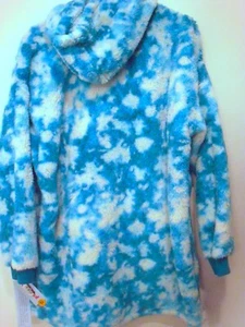 Cat & Jack Sleepwear Fleece Pullover Hoodie/Robe/Loungewear Blue Tie Dye L/XL - Picture 1 of 4