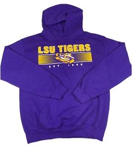 LSU TIGERS Louisiana State University Purple Hooded/Hoodie Sweatshirt Small - Picture 1 of 9