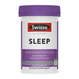Swisse Ultiboost Sleep Natural Valerian Blend for Restful Night Support 100 Tabs - Picture 1 of 6