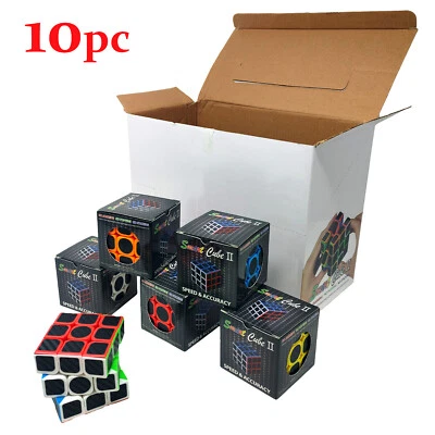 10pc Rubic Cube Smooth Fast Lightweight Rubics Cube 3x3 Magic Twist Puzzle - Image 1 of 4