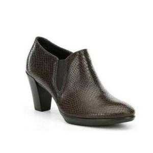 Ecco Shape 55 Plateau Stack Shootie Coffee Booties Women’s Size 40 - Picture 1 of 9