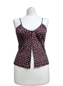 Top de malla Y2K Morgan de Toi estilo cami frente abierto floral S-M? - Imagen 1 de 13