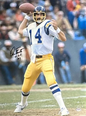 Dan Fouts Signed 16x20 Photo San Diego Chargers 'HOF 93' PSA AK46563 - Image 1 of 2