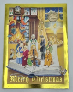 Vintage Weihnachtskarte Gedenkmünze 50p 50 Pence Isle Of Man 1997 - Bild 1 von 12