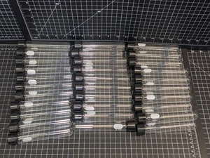 LOTTO provette Corning Pyrex 55ml 9826-25 25x150mm tappo a vite laboratorio cultura vetro - Foto 1 di 4