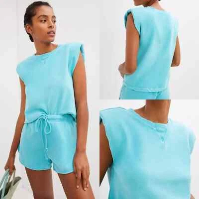 Camiseta sin mangas Aqua Muscle Velvet (Anthropologie), talla M precio de venta sugerido por el fabricante 120 USD nueva con etiquetas Foto 1 de 4