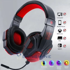 Cuffie da gioco stereo wireless cuffie microfono per PS4 PS5 XBOX SWITCH PC - Foto 1 di 23