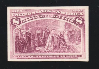 US 236P4 8c Colombian Exposition Proof on Card SCV $150 (09) - Image 1 of 2