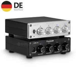 4-way Anschluss Doppler Stereo Audio Splitter with Volume Control Selector Box - Picture 1 of 12