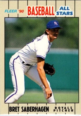1990 Fleer Baseball All-Stars #31 Bret Saberhagen Kansas City Royals - Image 1 of 2
