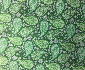 Paisley Fabric Irish Green 5.75 Yards (270) - Picture 1 of 1