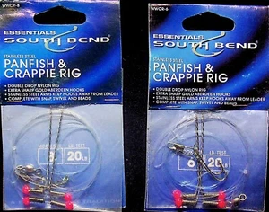 LOT 2 SOUTH BEND WWCR-6 PANFISH & CRAPPIE RIG SIZE 6 - 8 - FISHING HOOKS - Picture 1 of 2