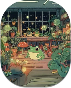 Small Mouse Pad, 6 X 7 Inch, Oval Mini Mouse Pad with Non-Slip Rubber Base for L - Picture 1 of 7