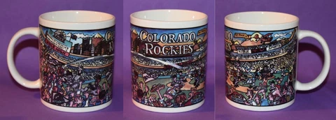 Custom Edge, Inc. Colorado Rockies MLB Genuine Merchandise 3-3/4" Coffee Mug NEW Cover