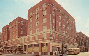 Colonial Hotel Buses Street Scene Downtown Springfield, MO Vtg 1960's Postcard - Picture 1 of 2
